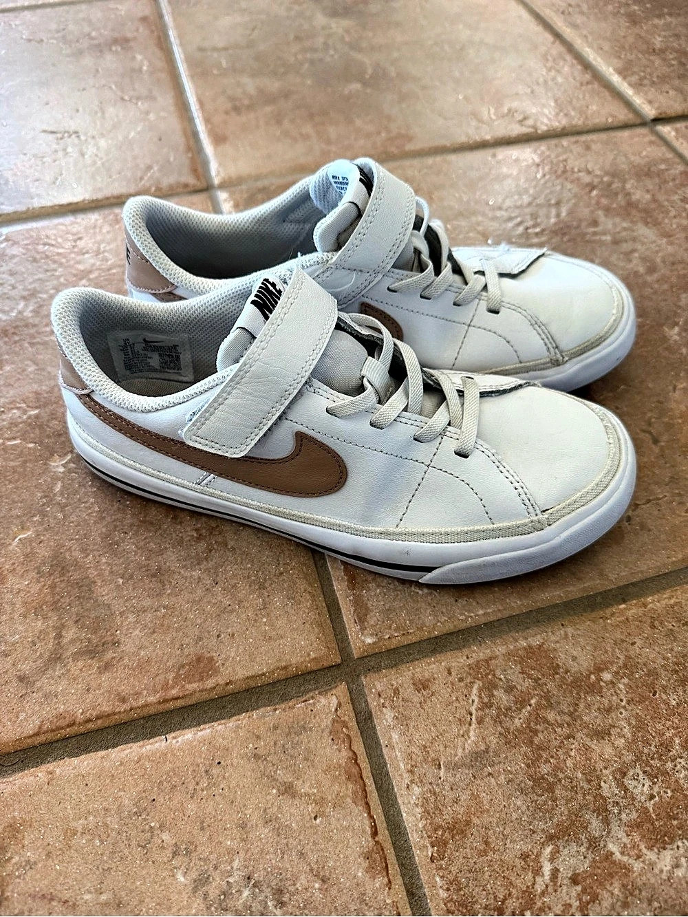 Nike Court Legacy Little Kids' / Toddler Shoes White & Brown US 3